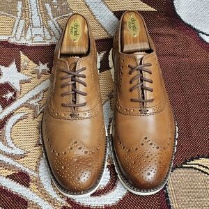 Cole Haan Men's Size 7 Brown Tan ZERØGRAND Wingtip Oxford Style Shoes (C14493)